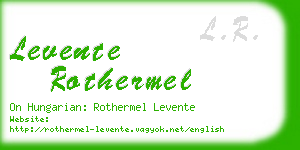 levente rothermel business card